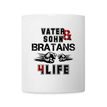 Vater und Sohn Bratans fürs Leben Geschenk - Tasse - Weiß - Vorne