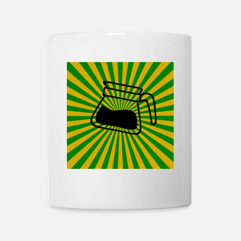 Sunburst Coffee vert jaune-Sunrise Café - Mug blanc - blanc