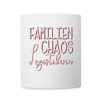 Familien Chaos Logistikerin - MAMA - OMA - Tasse - Weiß - Vorne