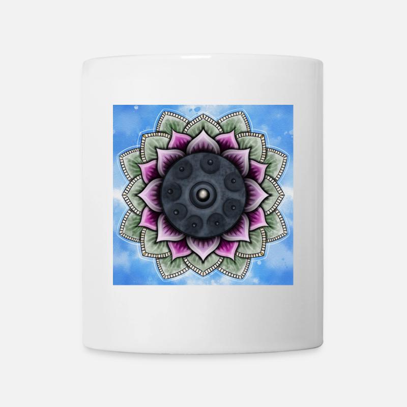 Handpan with lotus flower - Mug - white