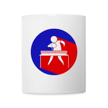 ping-pong, playing ping-pong - Mug - white - Front