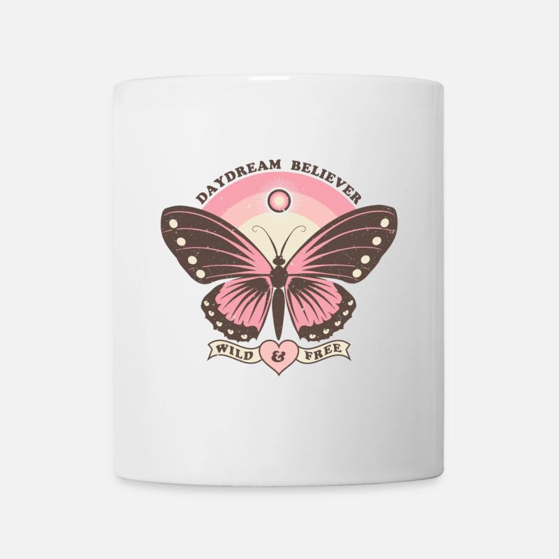 Boho Style Schmetterling - Tasse - Weiß