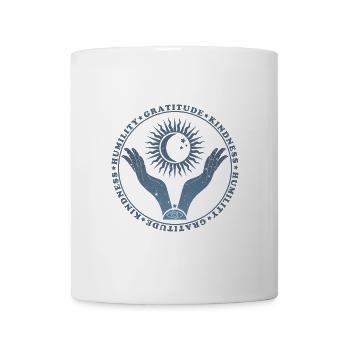 Humility - Gratitude - Kindness - Boho Design - Mug - white - Front