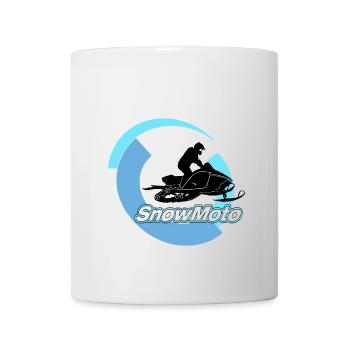 moto neige - Mug blanc - blanc - Devant