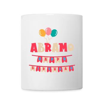 Abraham T-Shirt Happy Birthday T-Shirt - Mug - white - Front