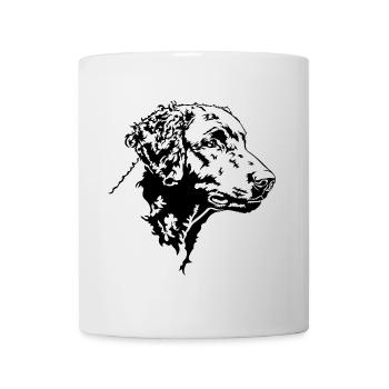 CURLY COATED RETRIEVER Hunde Portrait Wilsigns - Tasse - Weiß - Vorne