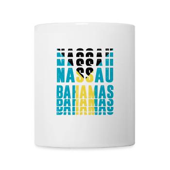 Design du drapeau des Bahamas de Nassau - Mug blanc - blanc - Devant