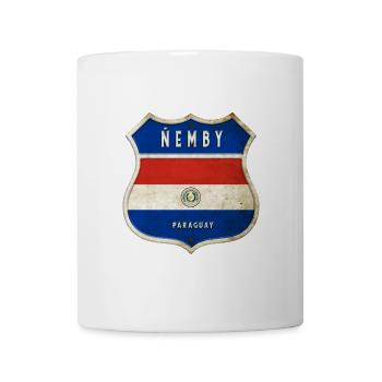 Ñemby Paraguay coat of arms flag design - Mug - white - Front