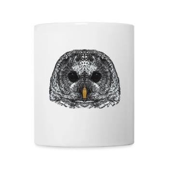 eulengesicht, schneeeulenkopf - Tasse - Weiß - Vorne