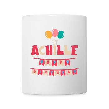 T-shirt Achille joyeux anniversaire t-shirt anniversaire - Mug blanc - blanc - Devant