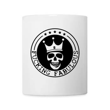 Kronen Schädel Grafik - Tasse - Weiß - Vorne