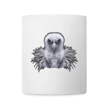 vogelmotive männer, rgänsegeier kopf, greifvogel - Tasse - Weiß - Vorne