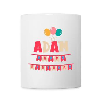 Adam t-shirt happy birthday t-shirt gift idea - Mug - white - Front