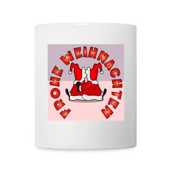Weihnachtsmann Frohe Weihnachten - Tasse - Weiß - Vorne