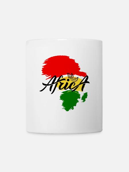 Afrika Afro-Porträt Pop-Art - Tasse - Weiß