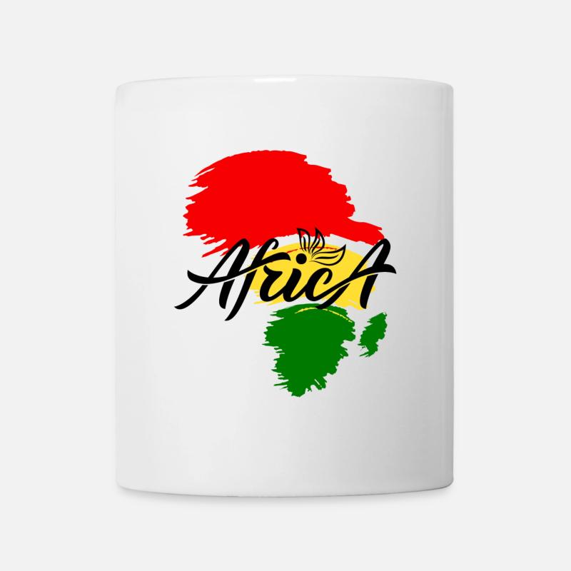 Afrika Afro-Porträt Pop-Art - Tasse - Weiß