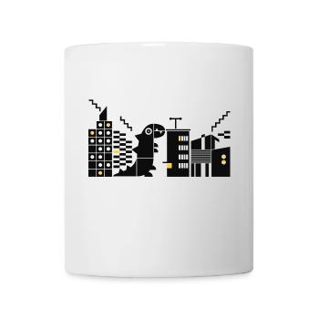 Le monstre rencontre le Bauhaus L Black - Mug blanc - blanc - Devant