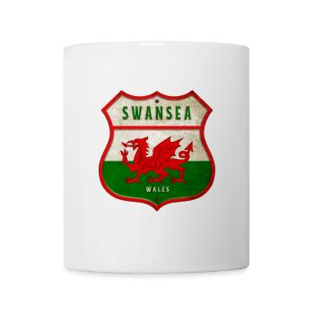 Swansea Wales coat of arms flag design - Mug - white - Front