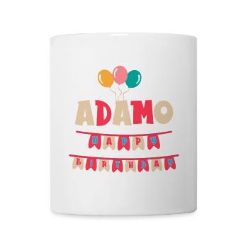 Adam Happy Birthday T-Shirt - Tasse - Weiß - Vorne