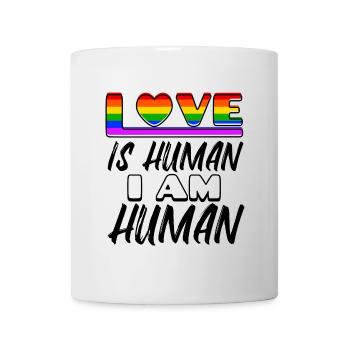 Liebe Regenbogen Menschenrechte Statement Lesben - Tasse - Weiß - Vorne