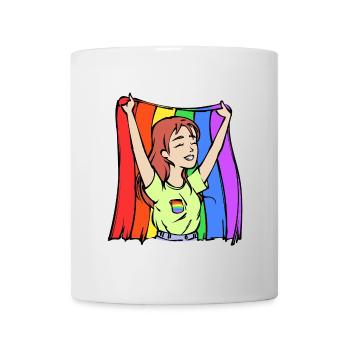 Gleichberechtigung Lgbt Regenbogenfahne Homo - Tasse - Weiß - Vorne