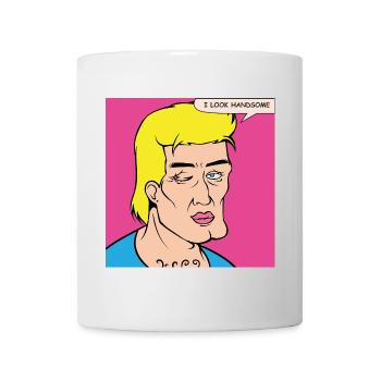 Pop-Art Selbstlob im Comicstil - Tasse - Weiß - Vorne