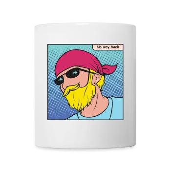 Pop Art Biker with Bandana - Mug - white - Front