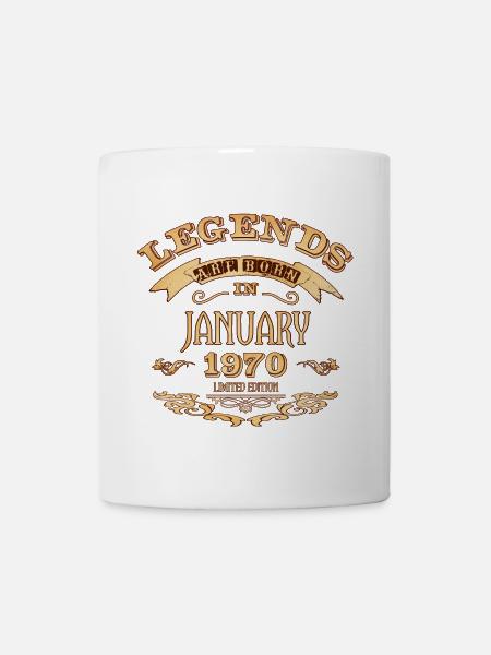 Legends are born in January 1970 - Mug - white