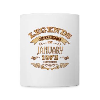 Legends are born in January 1972 - Mug - white - Front