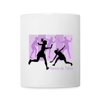 Damen-Tischtennis - Tasse - Weiß - Vorne