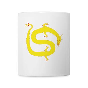 Red and Yellow Dragon - Mug - white - Front