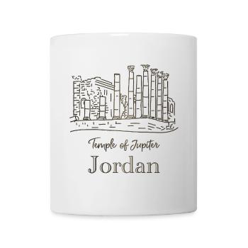 Jordanie, Jerash, Temple de Jupiter - Mug blanc - blanc - Devant