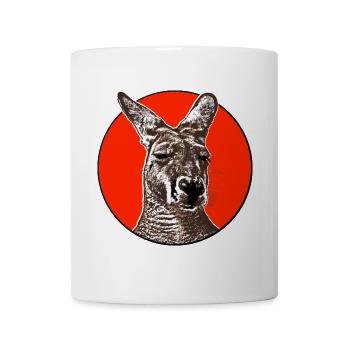 Graphique de tête de kangourou – Australie Animal Design - Mug blanc - blanc - Devant