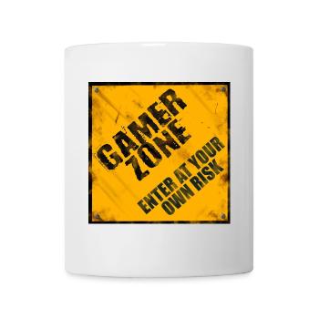 Gamer Zone rusty Sign - Tasse - Weiß - Vorne