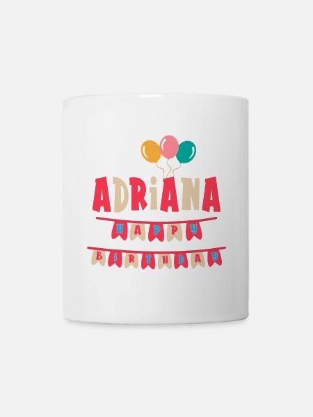 Adriana t-shirt joyeux anniversaire joyeux anniversaire - Mug blanc - blanc