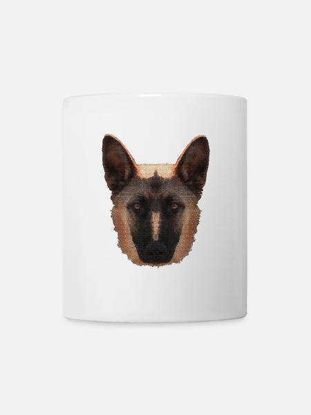 coole geschenkidee, Belgischer Schäferhund - Tasse - Weiß