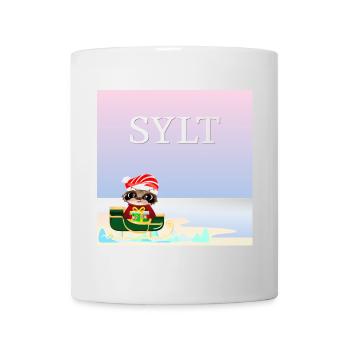 Weihnachten auf SYLT - FAULTIER SCHLITTEN - MEER - Tasse - Weiß - Vorne