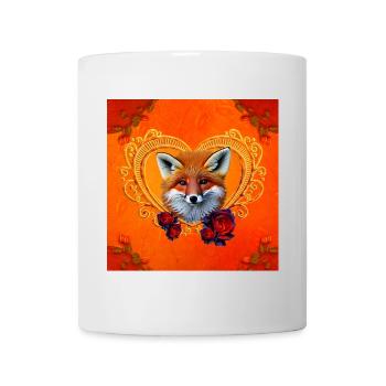Wunderbarer Fuchskopf mit Herz - Tasse - Weiß - Vorne