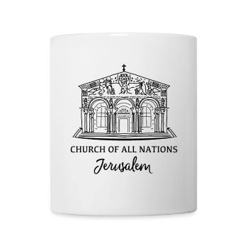 Jerusalem, Israel, Kirche aller Nationen - Tasse - Weiß - Vorne