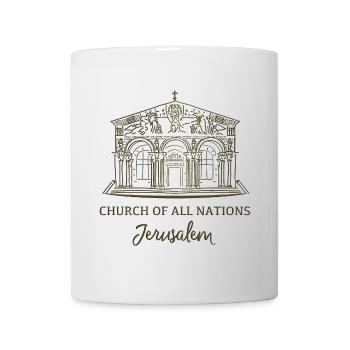 Jerusalem, Kirche aller Nationen, Israel - Tasse - Weiß - Vorne
