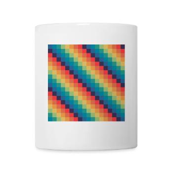Mosaïque retro multicolore - Mug blanc - blanc - Devant