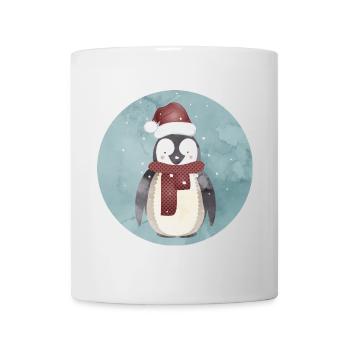 cute Santa Claus penguin for Christmas - Mug - white - Front