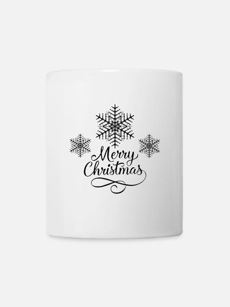 snowflake Merry Christmas - Mug - white
