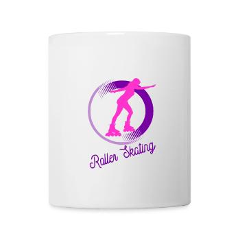 roller skating féminin - Mug blanc - blanc - Devant