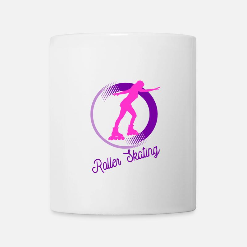 roller skating féminin - Mug blanc - blanc