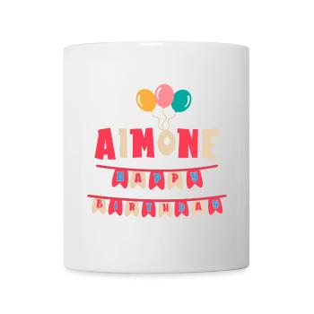 T-shirt Aimone joyeux anniversaire joyeux anniversaire - Mug blanc - blanc - Devant