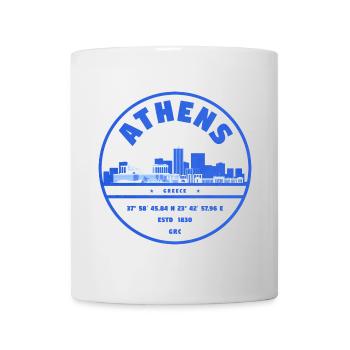 Timbre de la Skyline d’Athènes - Mug blanc - blanc - Devant
