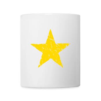 Glücksstern - lucky star - shabby chic - Tasse - Weiß - Vorne