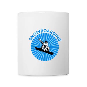 Snowboarden - Tasse - Weiß - Vorne
