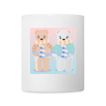 Brown Bear Polar Bear - Animal pairs - Winter pairs - Mug - white - Front